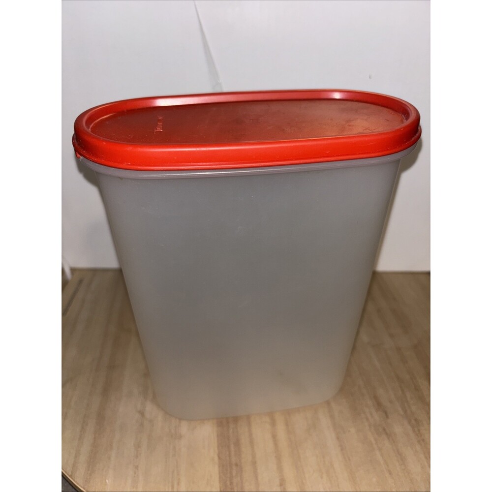 Vintage Tupperware Modular Mates Container 9 3/4 Cups 2.3L With Red Lid